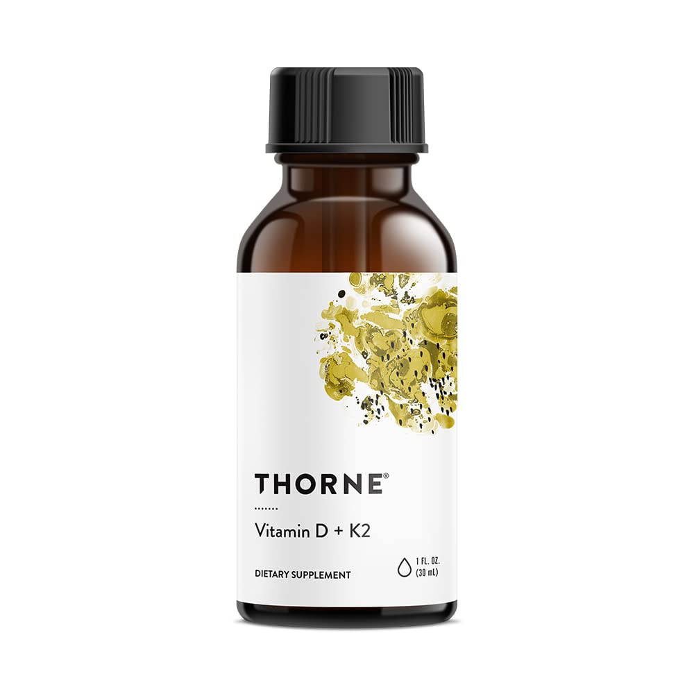 THORNE Cellular Support Bundle - Vitamin D + K2 Liquid and ResveraCel - Support Healthy Bones, Muscles, and Aging