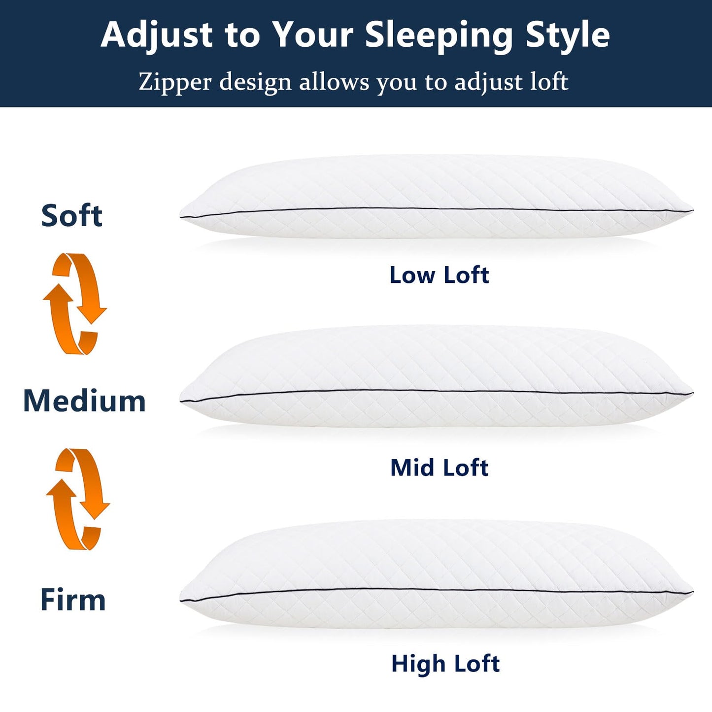 1 MIDDLE ONE Body Pillow, Cooling Memory Foam Body Pillows for Adults Sleeping, Long Pillow for Bed, Big Large Firm Full Body Pillow for Side Sleeper, 20x54 Inch, White