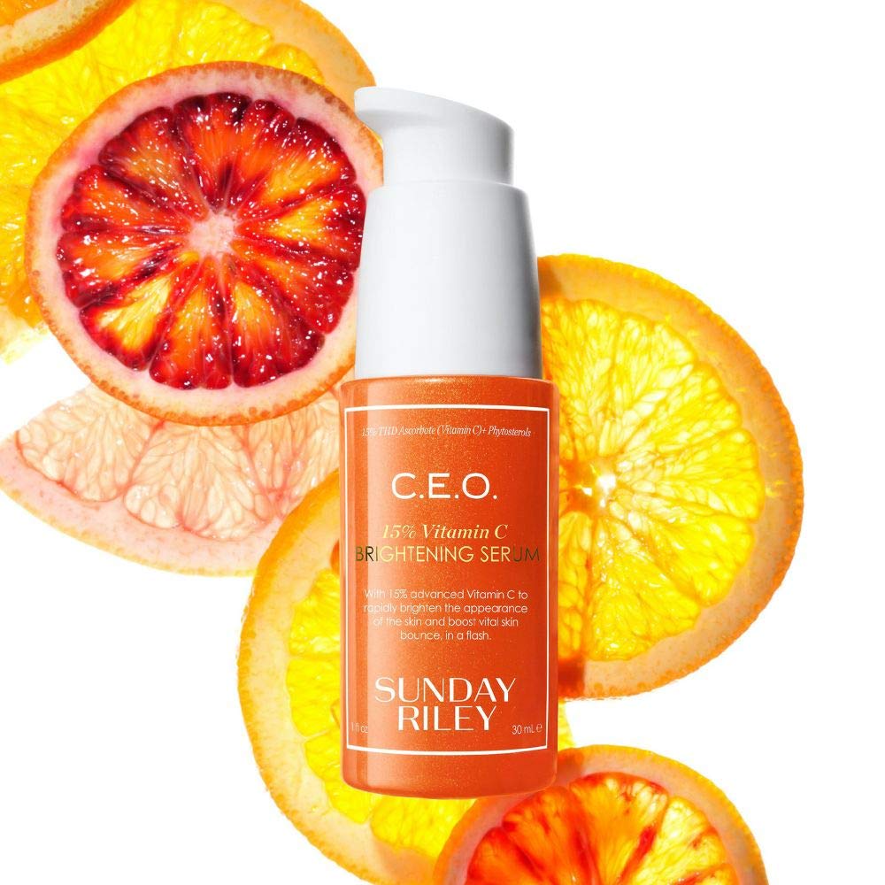 Sunday Riley C.E.O. 15% Vitamin C Brightening Serum, Orange, 1.0 Fl oz(pack of 1)