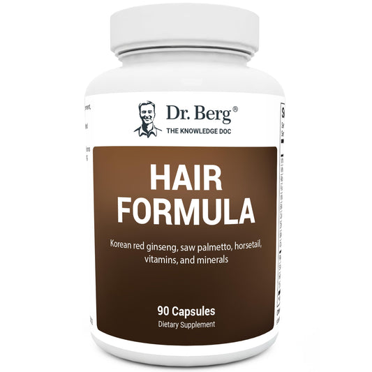 Dr. Berg All-in-One Vitamins for Hair, Skin, & Nails - Advanced Formula with Biotin, Saw Palmetto, DHT Blocker, & Trace Minerals - 90 Veg Capsules