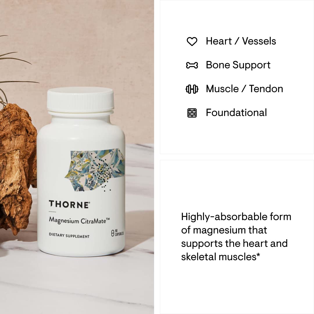 THORNE Essential Wellness Trio - Methylation Support + Magnesium CitraMate + Vitamin D-5000-60 Servings