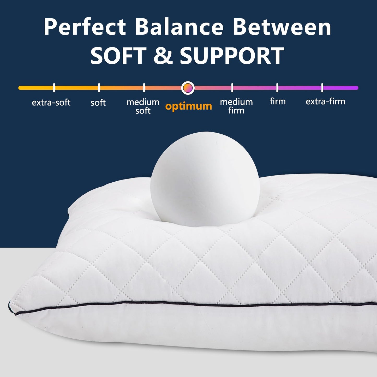 1 MIDDLE ONE Body Pillow, Cooling Memory Foam Body Pillows for Adults Sleeping, Long Pillow for Bed, Big Large Firm Full Body Pillow for Side Sleeper, 20x54 Inch, White