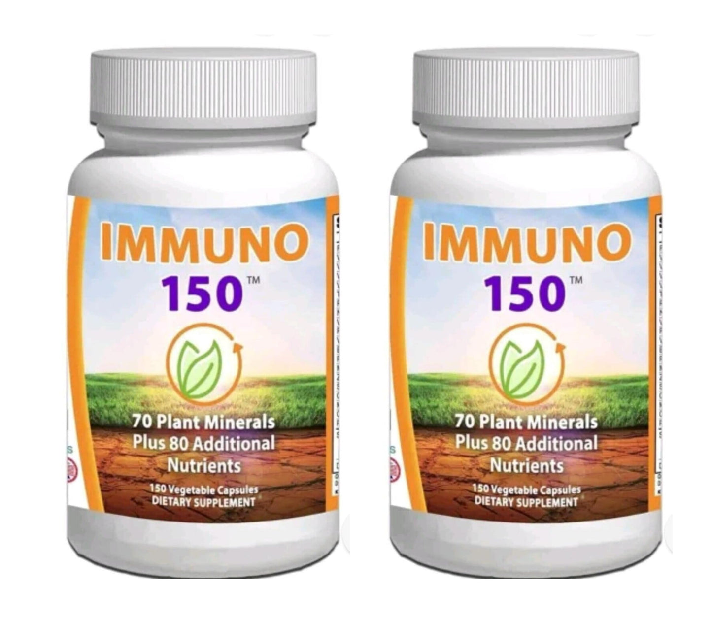 2 Bottles of IMMUNO 150 Complete Multi - Immune Support & Multivitamin Supplement-300 Capsules