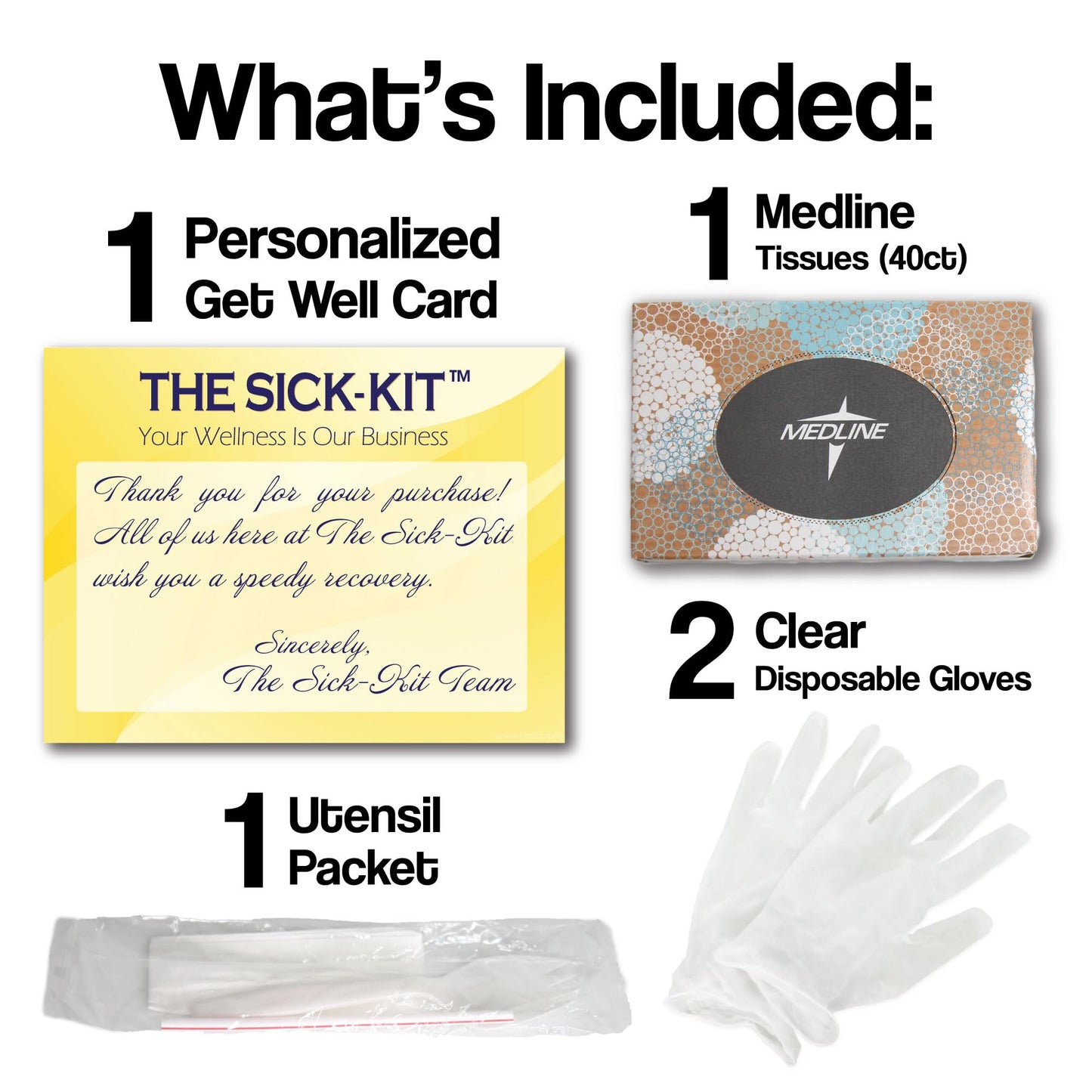 The Sick-Kit - 23 Feel Better Essentials Sick Days - The Original Wellness Box - Get Well Soon Gift Set Baskets Adults - Care Package 25 pc