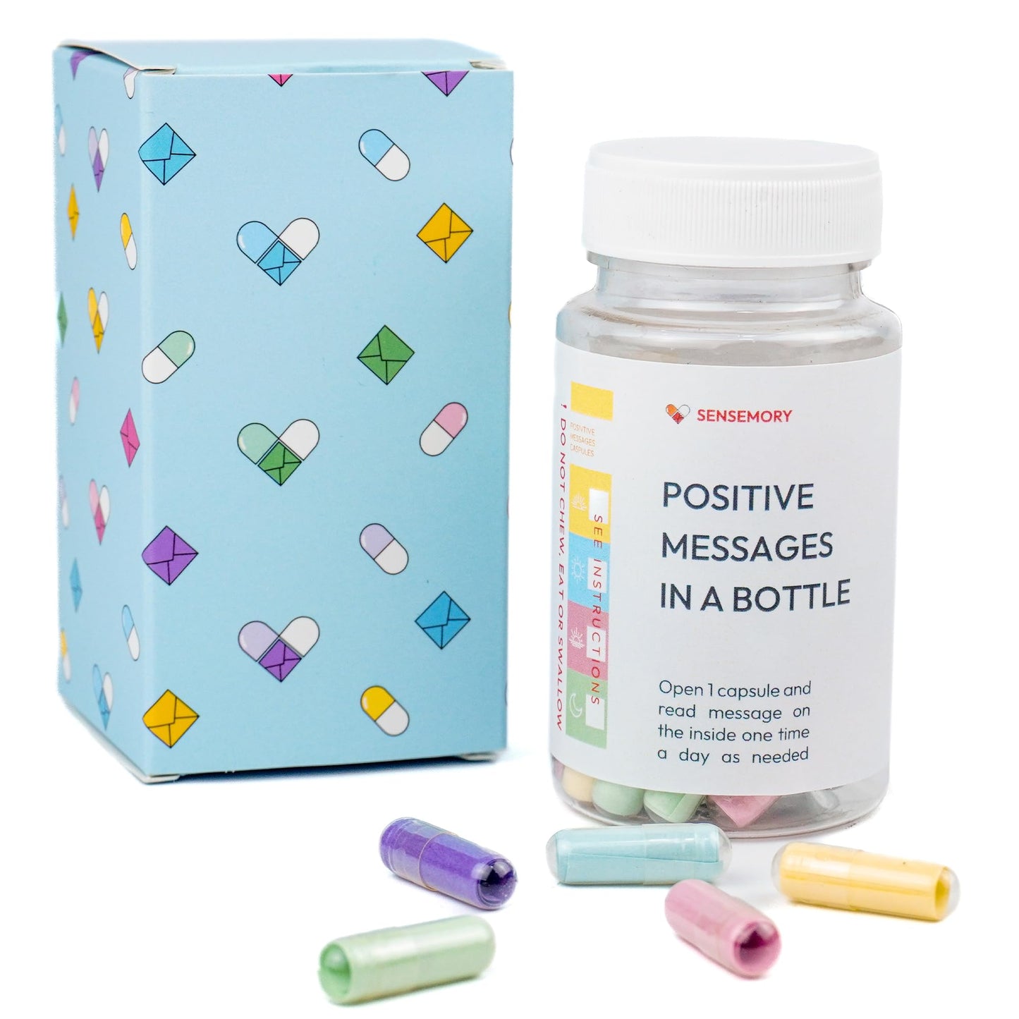 50 Pre-Written Positive Messages in a Bottle, Adult Stress Relief Gifts, Teacher Gifts, Positive Affirmation Gifts for Women, Thanksgiving Gifts, Self Care Kit Mediation, Unique Health Wellness Gifts