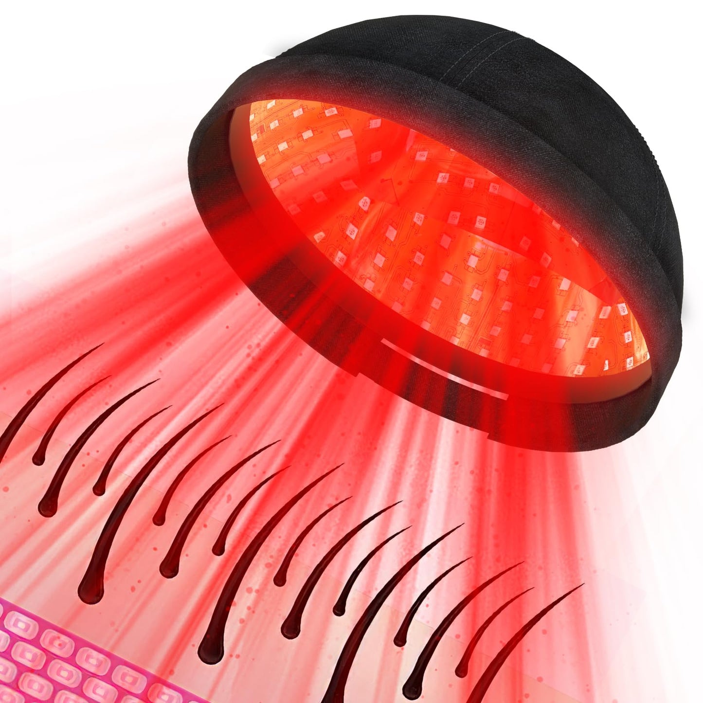 PUPCA Laser Cap (FDA Cleared), Professional Medical Grade Lasers Hair Growth Treatment Product for Men & Women, Red Light Therapy for Hair Growth, Treat Alopecia