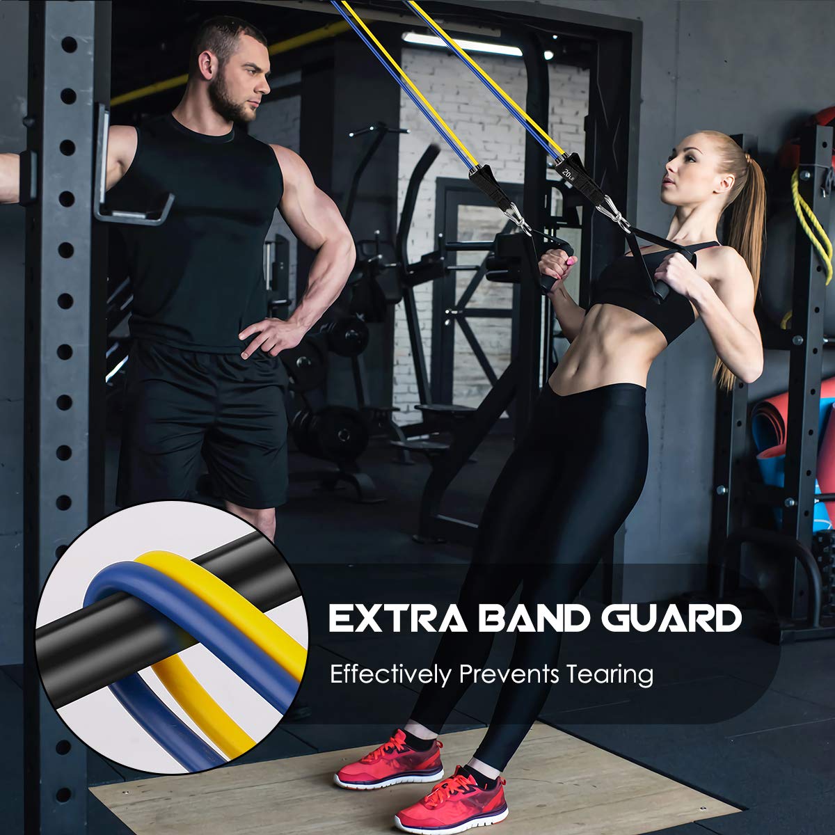 VEICK Resistance Bands, Exercise Bands, Workout Bands, Resistance Bands for Working Out with Handles for Men and Women, Exercising Bands for Fitness Weights Work Out at Home