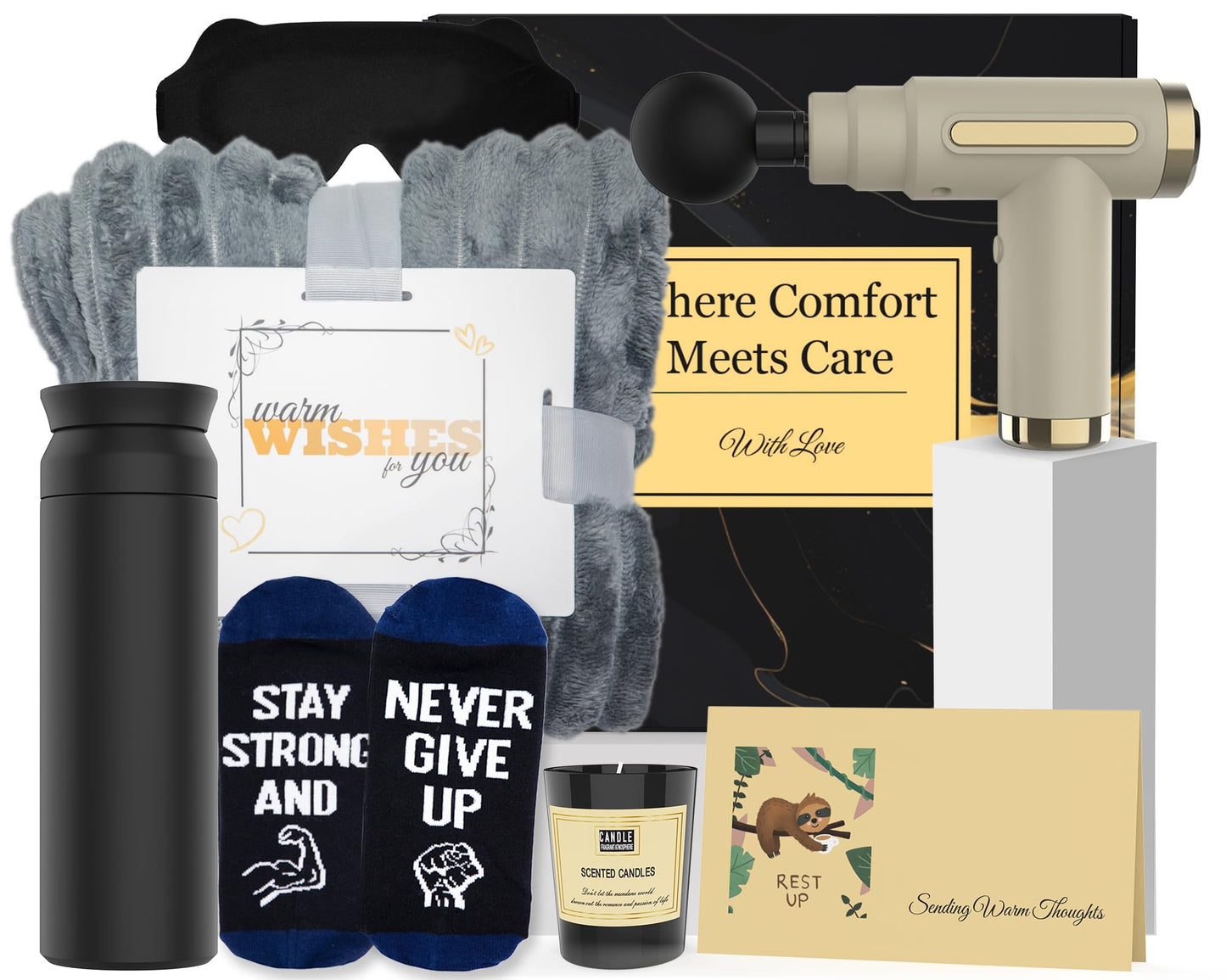 Get Well Soon Gifts for Men, Get Well Soon Gift Basket Men, Care Package for Men, Get Well Soon Gift for Men After Surgery, Cancer Gifts for Men, Sympathy Gift Basket, Feel Better Gift, Sick Friend