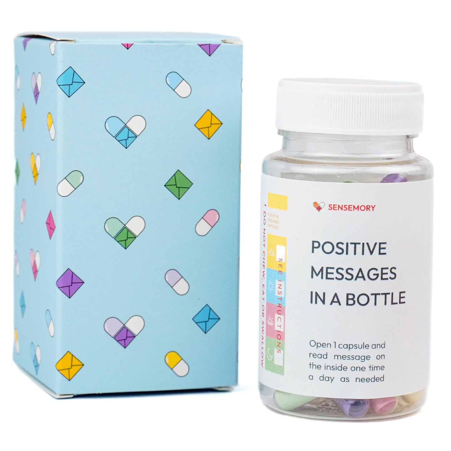 50 Pre-Written Positive Messages in a Bottle, Adult Stress Relief Gifts, Teacher Gifts, Positive Affirmation Gifts for Women, Thanksgiving Gifts, Self Care Kit Mediation, Unique Health Wellness Gifts