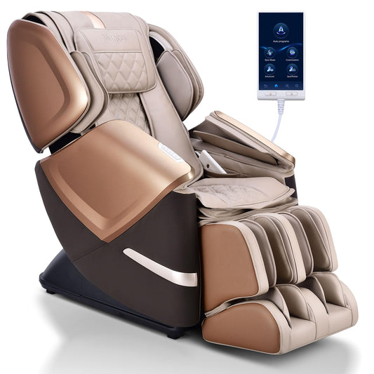 MYNTA 2024 4D Massage Chair for Full Body, 4D+2D Dual Mechanism with Waist & Shawl Heating, Zero Gravity Recliner Foot & Calf Massage, Extended SL-Track, Music Sync with Hi-Fi Bluetooth Speaker