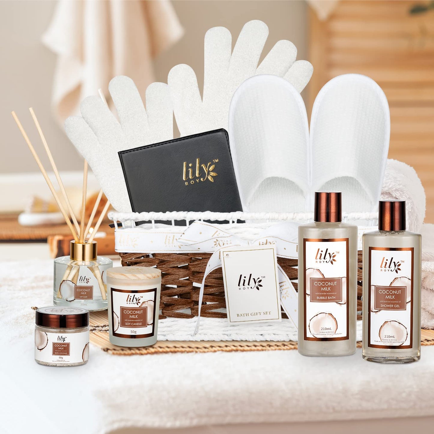 18 Pcs Spa Gift Basket Set for Women Men Bath and Body Gift Basket for Women Gifts Valentines Day Gifts Spa Gift Set for Birthday Gift Bath Spa Set Bath Kit Spa Kit Gift Set for Mothers Day Christmas