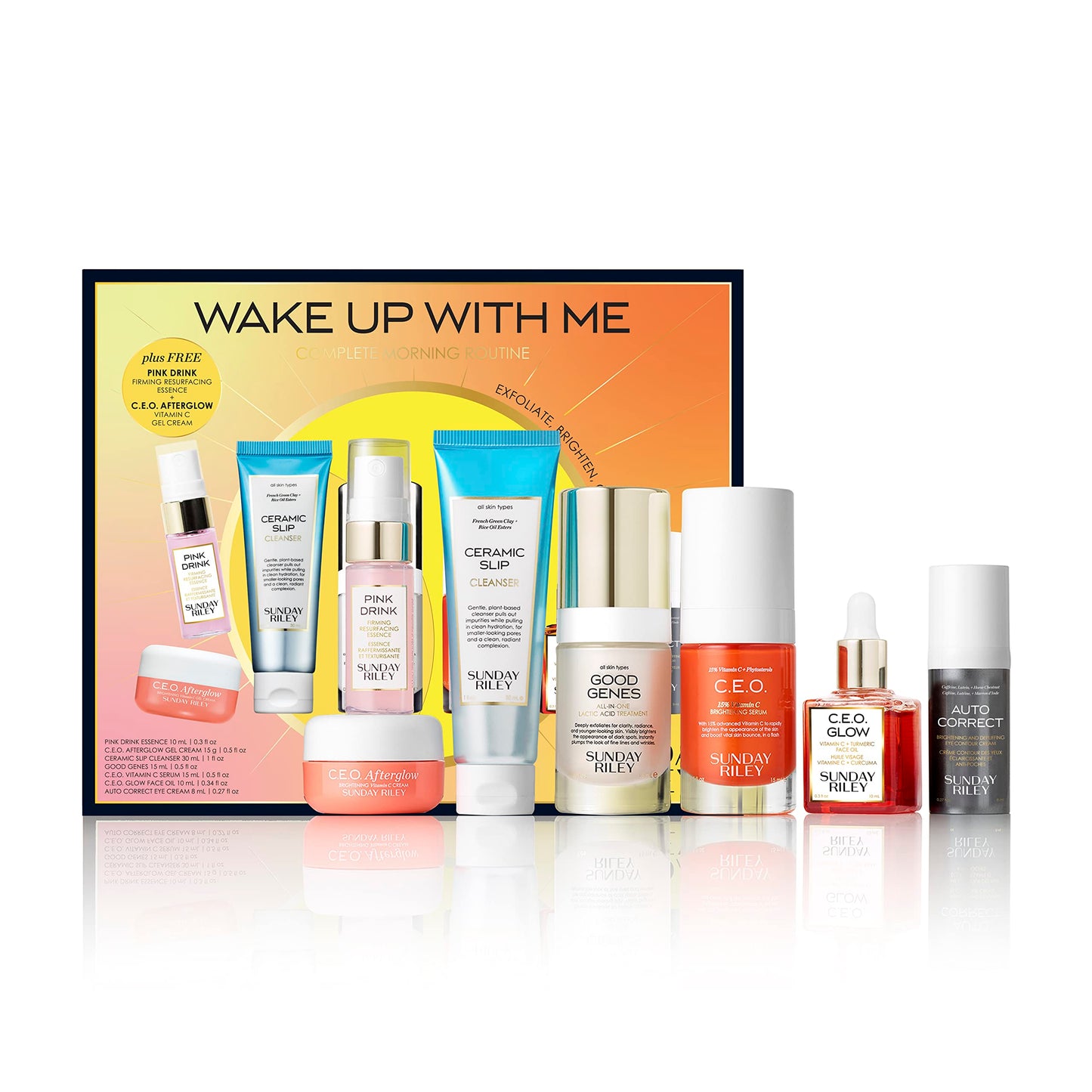 Sunday Riley Wake Up With Me Complete Brightening Morning Skincare Set, 1 ct.