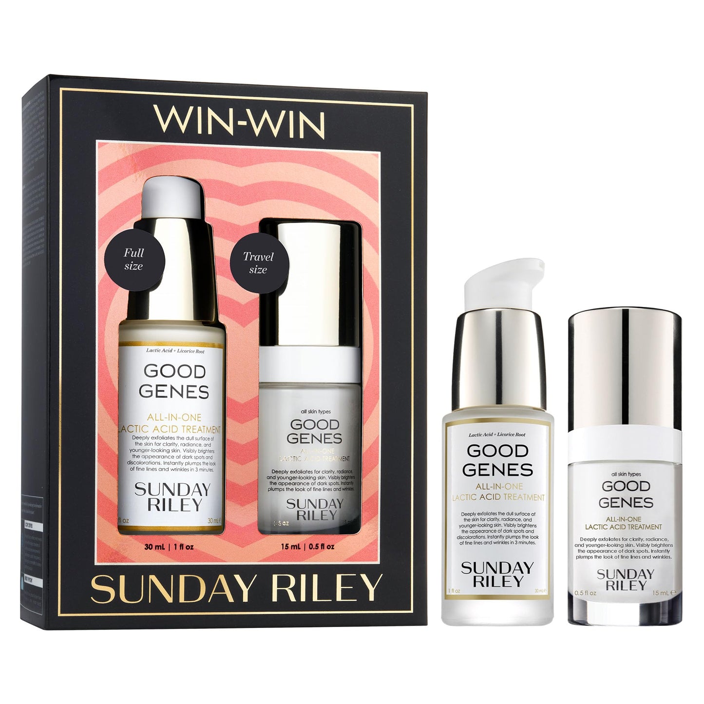 Sunday Riley Win Win Good Genes Lactic Acid Duo Skincare Set