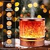 Aromatherapy Essential Oil Diffuser & Himalayan Salt Lamp Combo - 400ml Ultrasonic Cool Mist Humidifier with 7 Color-Changing LEDs, Ideal for Large Rooms