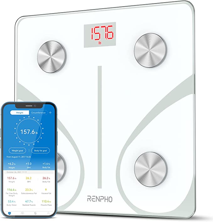 RENPHO Body Fat Scale Smart BMI Scale Digital Bathroom Wireless Weight Scale Image