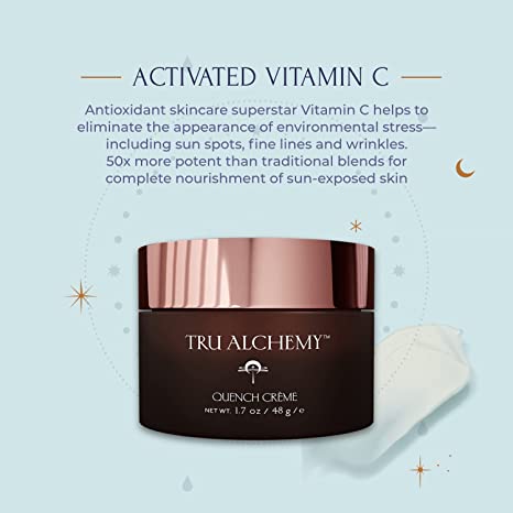 Tru Alchemy Quench Crème Daily Facial Moisturizer | Hyaluronic Acid, Vitamin C, & Bakuchiol (better than Retinol) | Daily Firming Skin Moisturizer Face Cream for Women