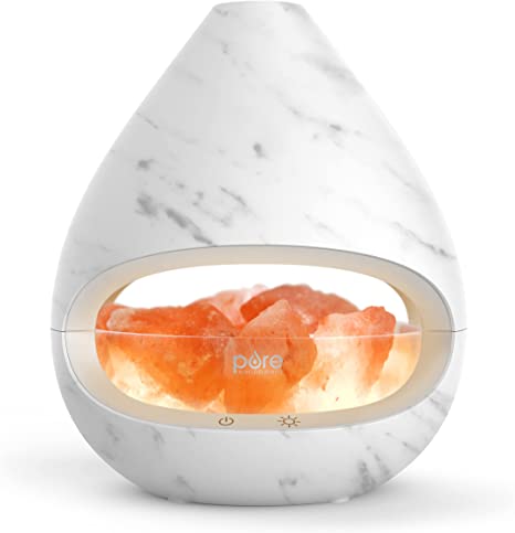 Crystal-2-in-1 Himalayan Salt Lamp & Ultrasonic Essential Oil Diffuser