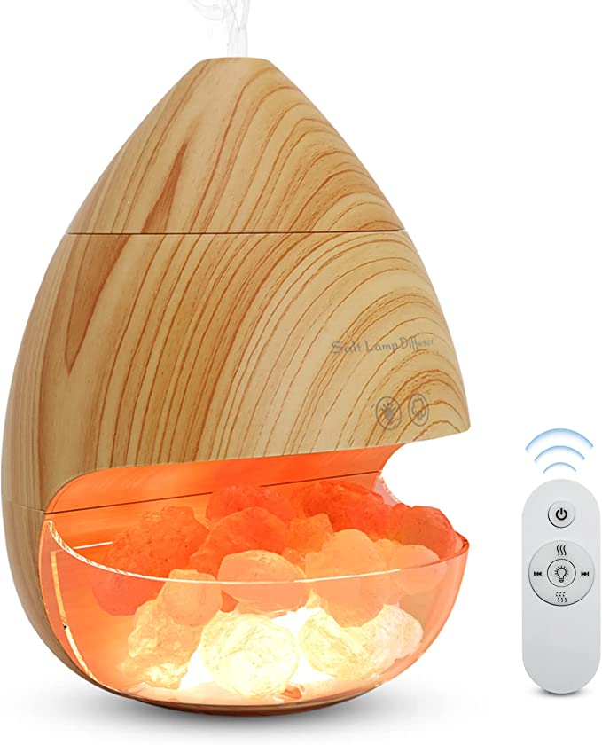 Aromatherapy Diffuser, Himalayan Salt Lamp Ultrasonic Essential Oil Diffusers with Remote Control