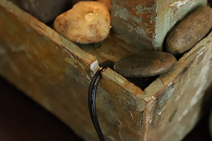 Spillway Indoor Table Water Fountain, Slate and Copper