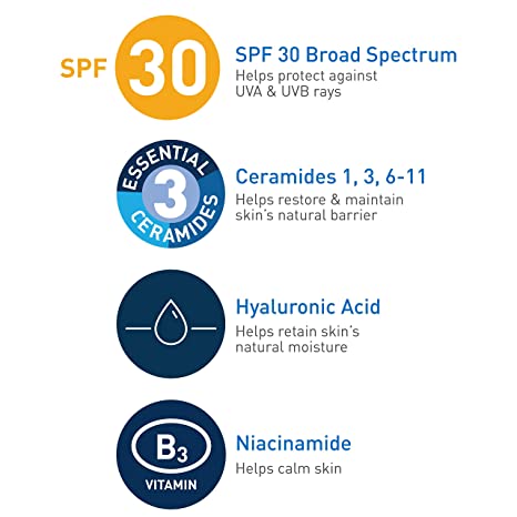 CeraVe SPF 30 Facial Moisturizing Lotion | Oil-Free Face Moisturizer with Sunscreen