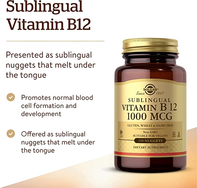 Vitamin B12 1000 mcg, 250 Nuggets