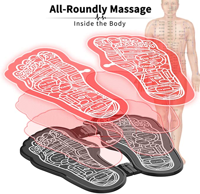 Rotsha Foot Massager Mat - Electric Feet Acupressure Pad Acupuncture Massager Legs Circulation Machine Anti Fatigue Sore Feet Relief Device Relaxation Gifts for Women Men