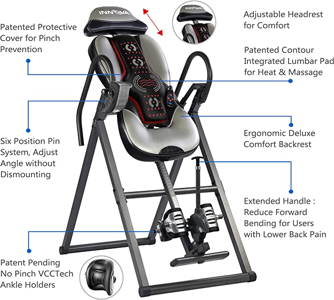 INNOVA HEALTH AND FITNESS ITM5900 Advanced Heat and Massage Inversion Table